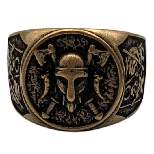 Перстень воїна вікінга 16 мм Бронза