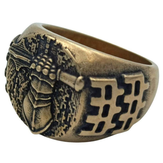 Перстень танкові війська України 16 мм Бронза