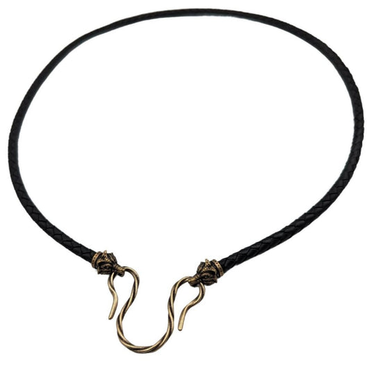 Шкіряне намисто Лисиця з застібками 45 см Бронза