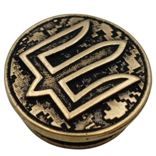 Паракордова намистина з емблемою ЗСУ з бронзи