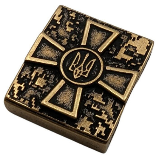 Молле кліпса з логотипом сухопутних військ ЗСУ Бронза