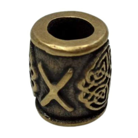 Паракордова намистина з руною Gebo Гебо Бронза