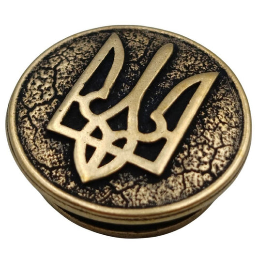 Паракордова намистина з гербом України Тризуб Бронза