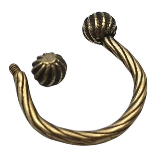 Застібки для браслету або намиста U напівкільце з кулькою Бронза