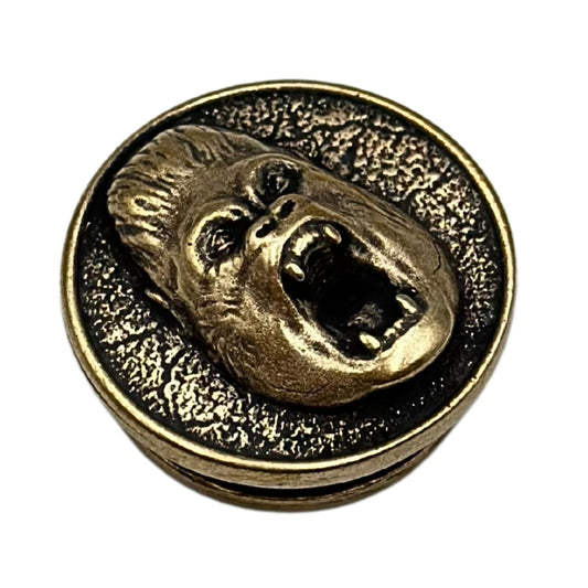 Кругла намистина Горила для паракорду з бронзи