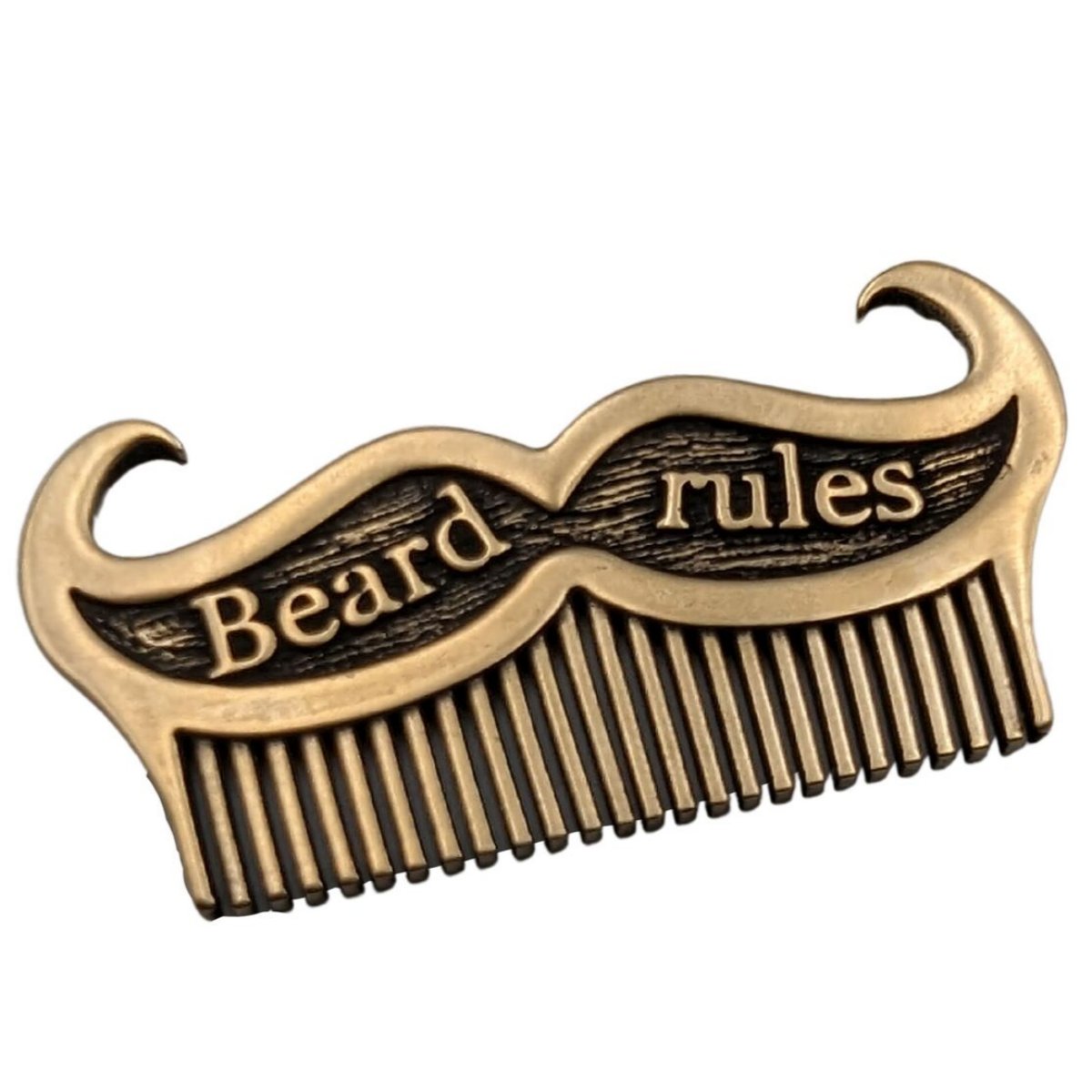 Гребінець для бороди "Beard rules" Бронза