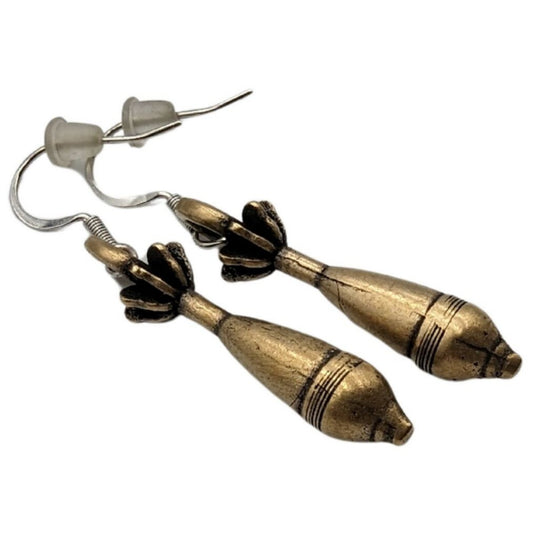 Бронзові сережки у вигляді міни