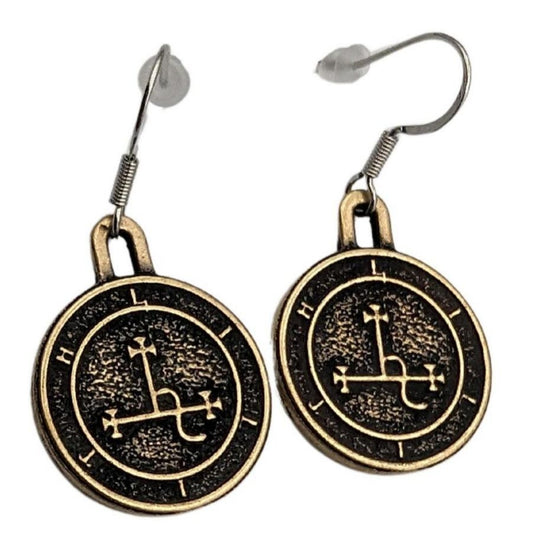 Бронзові сережки з сигілою Ліліт Бронза