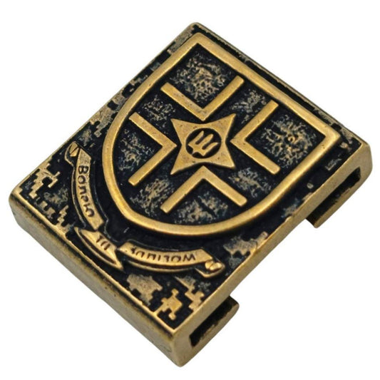 Молле кліпса з емблемою 28 ОМБР Бронза