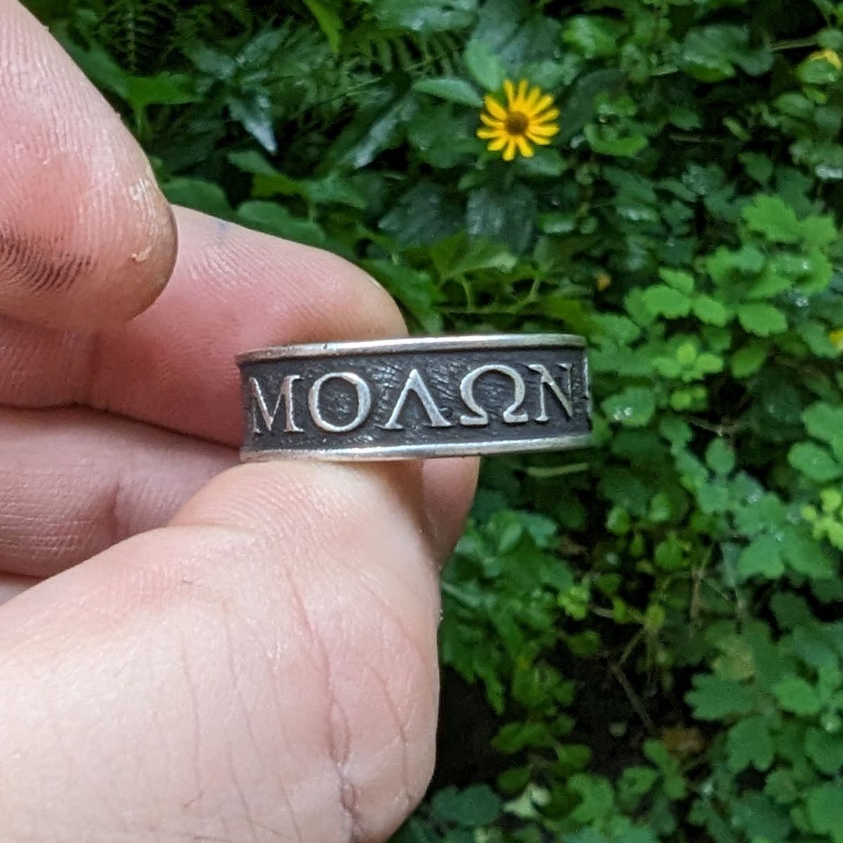 Перстень Molon Labe