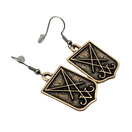 Бронзові сережки Люцифер