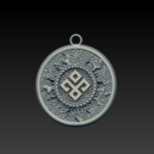 Слов'янський кулон з символом Дажбога Срібло 925