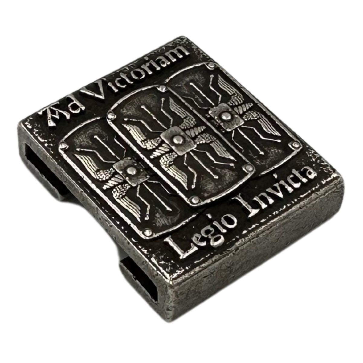 Молле кліпса "Legio invicta" з бронзи Посріблення