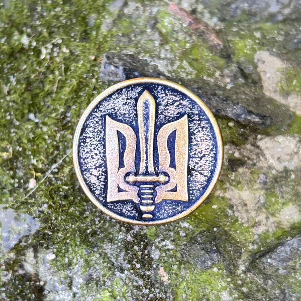 Тризуб ОУН намистина для паракорду з бронзи