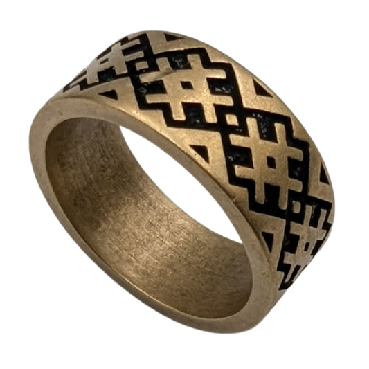 Слов’янський перстень з орнаментом 16 мм Бронза