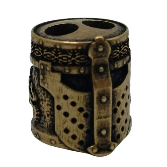 Намистина Шолом лицаря-тамплієра для паракорду Бронза