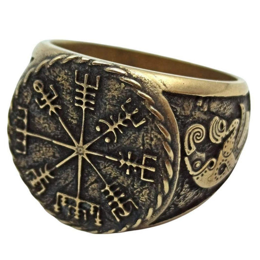 Перстень Вегвізир 16 мм Бронза