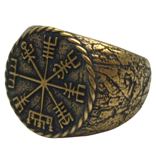 Перстень Компас вікінгів 16 мм Бронза