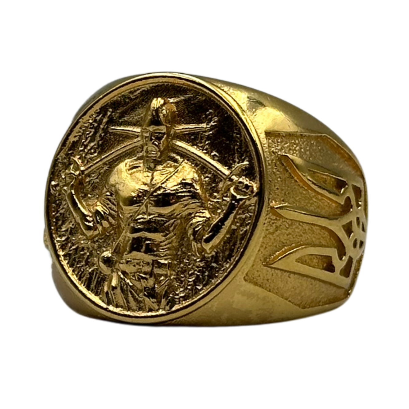 Перстень Український козак Позолота 16 мм