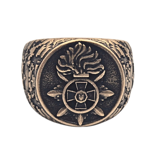 Перстень НГУ 16 мм Бронза
