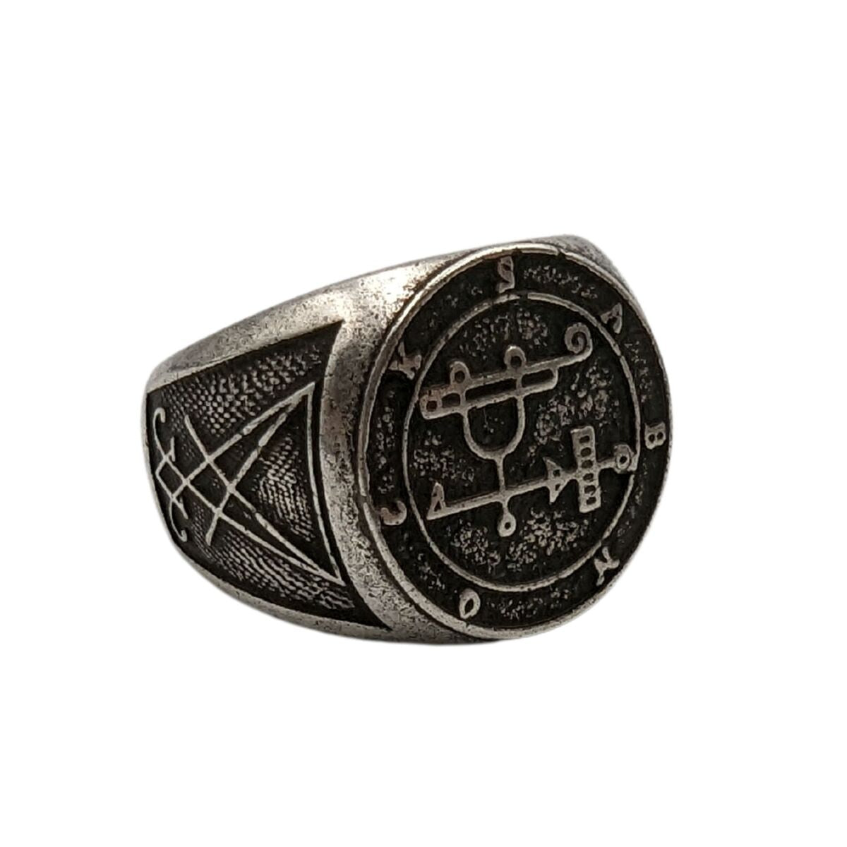 Перстень з сигілою Сабнока з бронзи 16 мм Посріблення 