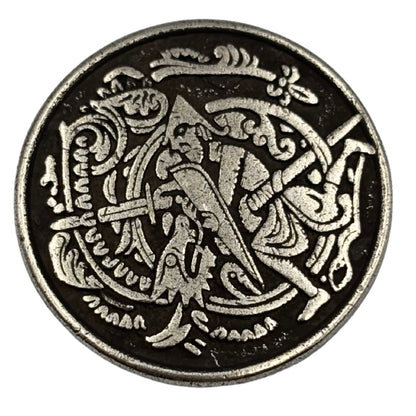 Сігурд та Фафнір Намистина для паракорду Посріблення