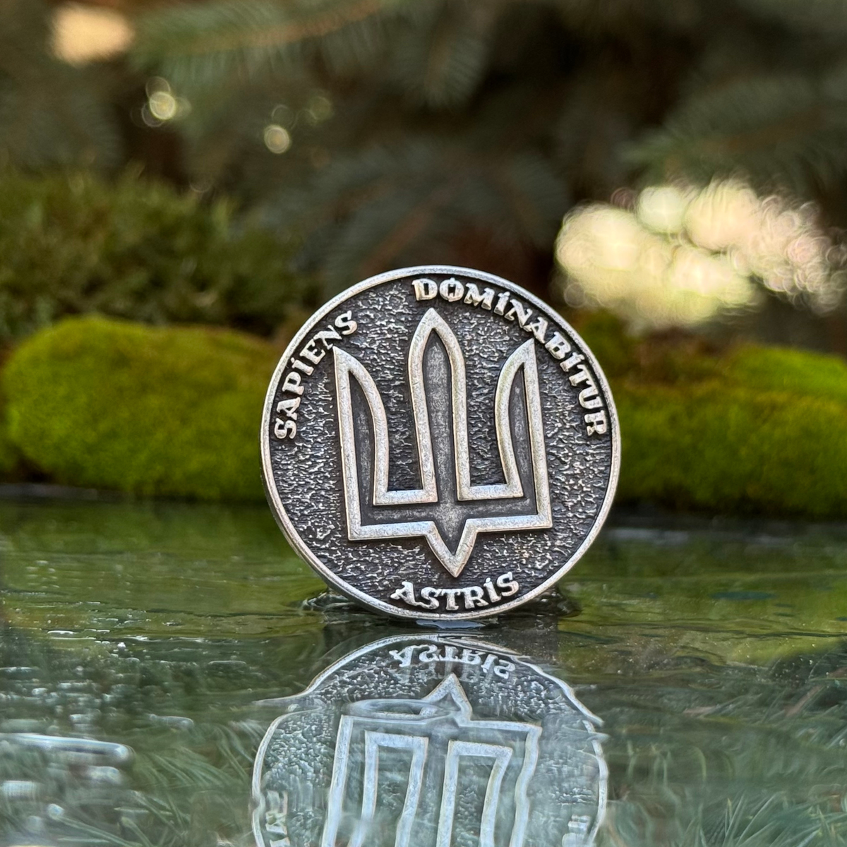 Бронзовий коїн з емблемою Воєнна Розвідка України