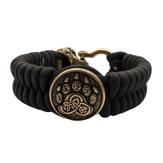 Паракордовий браслет Лапа ведмідя 17.5 см Black