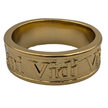 Перстень veni vidi vici 16 мм Позолота