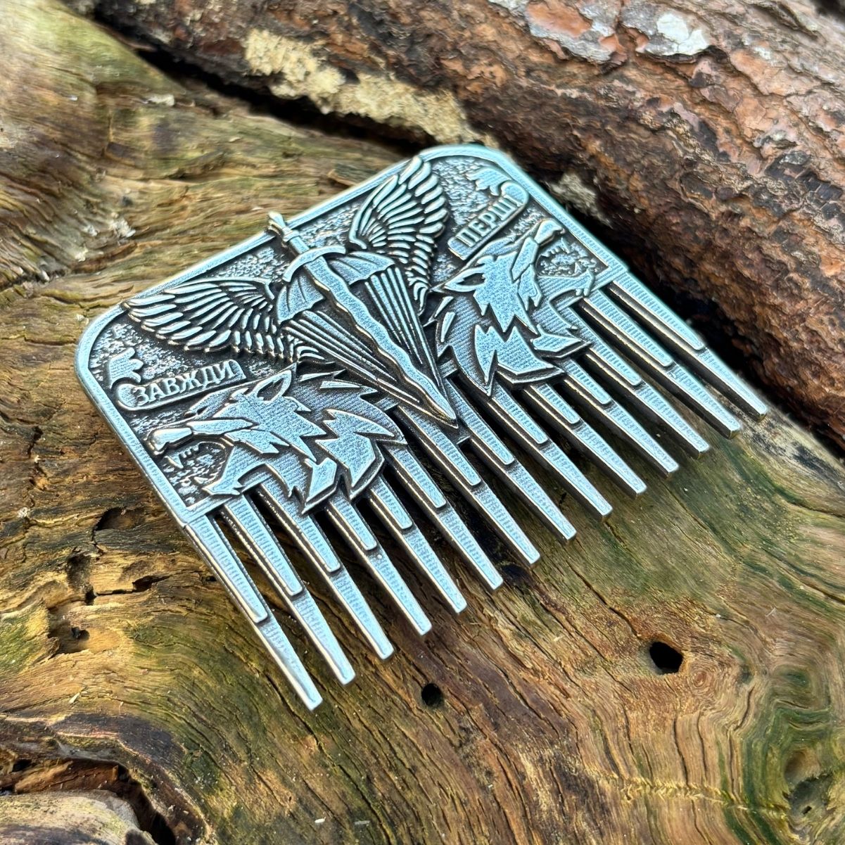 Гребінець для бороди з емблемою ДШВ