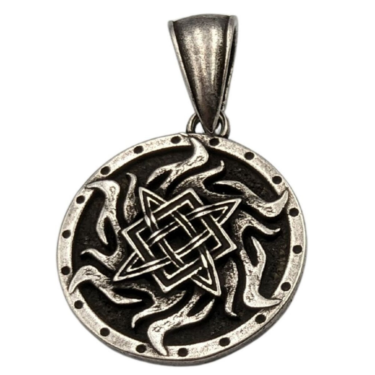 Слов'янська підвіска з символом Сварога Посріблення