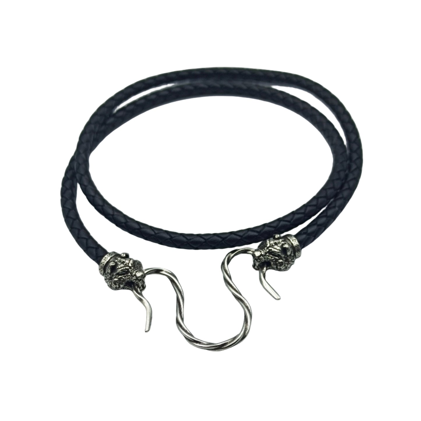 Шкіряне намисто «Ведмідь» з застібками