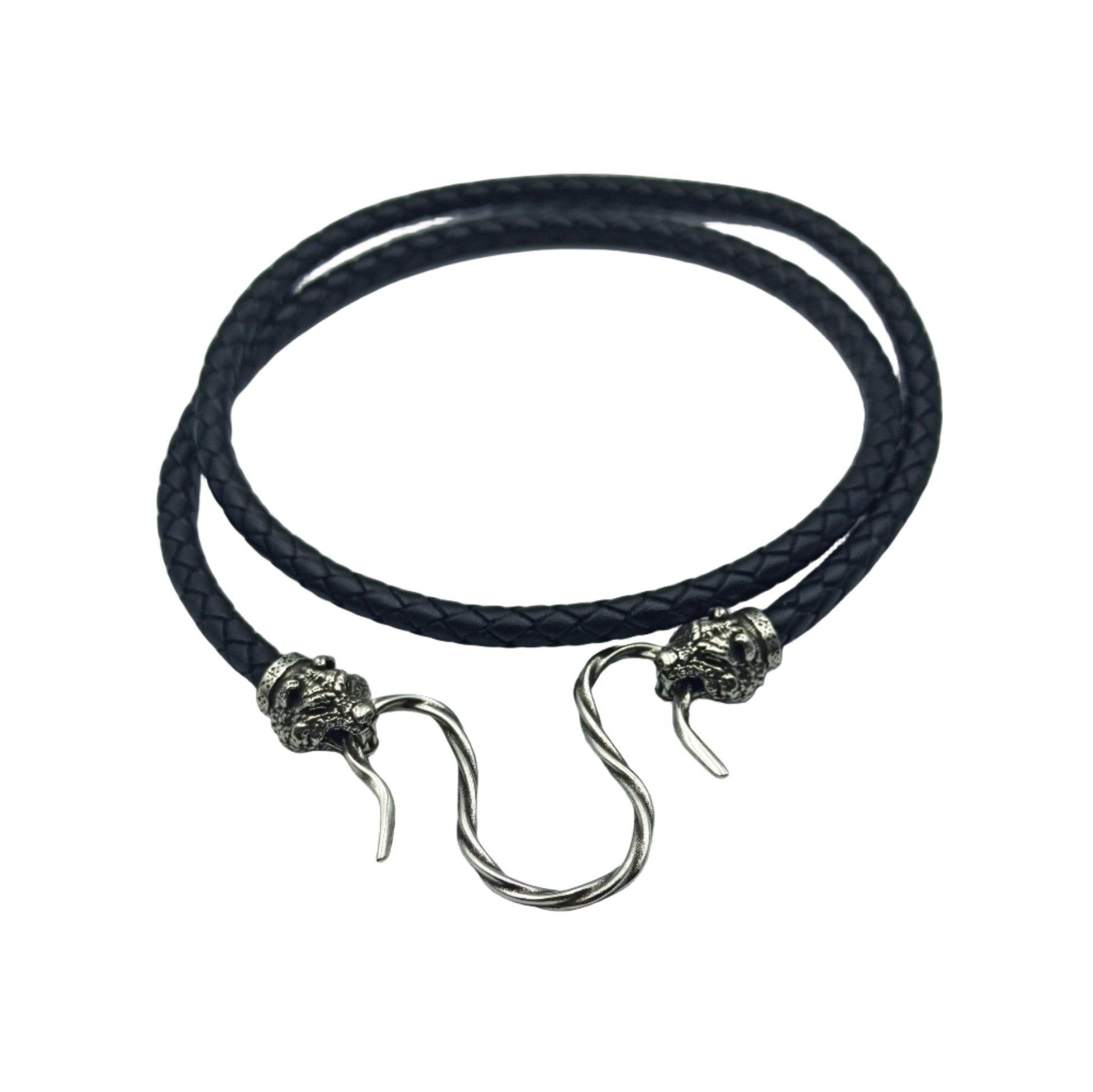 Шкіряне намисто «Ведмідь» з застібками