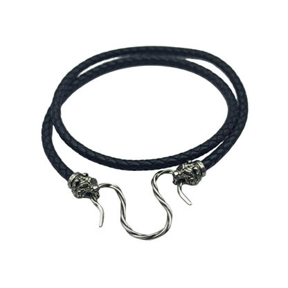 Шкіряне намисто «Ведмідь» з застібками