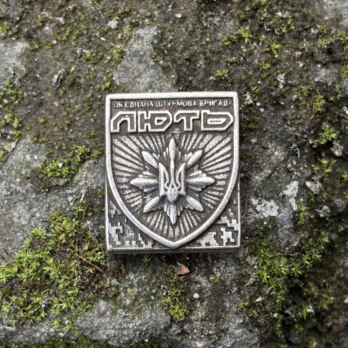 Молле кліпса з емблемою Об'єднаної штурмової бригади Нацполіції України Лють