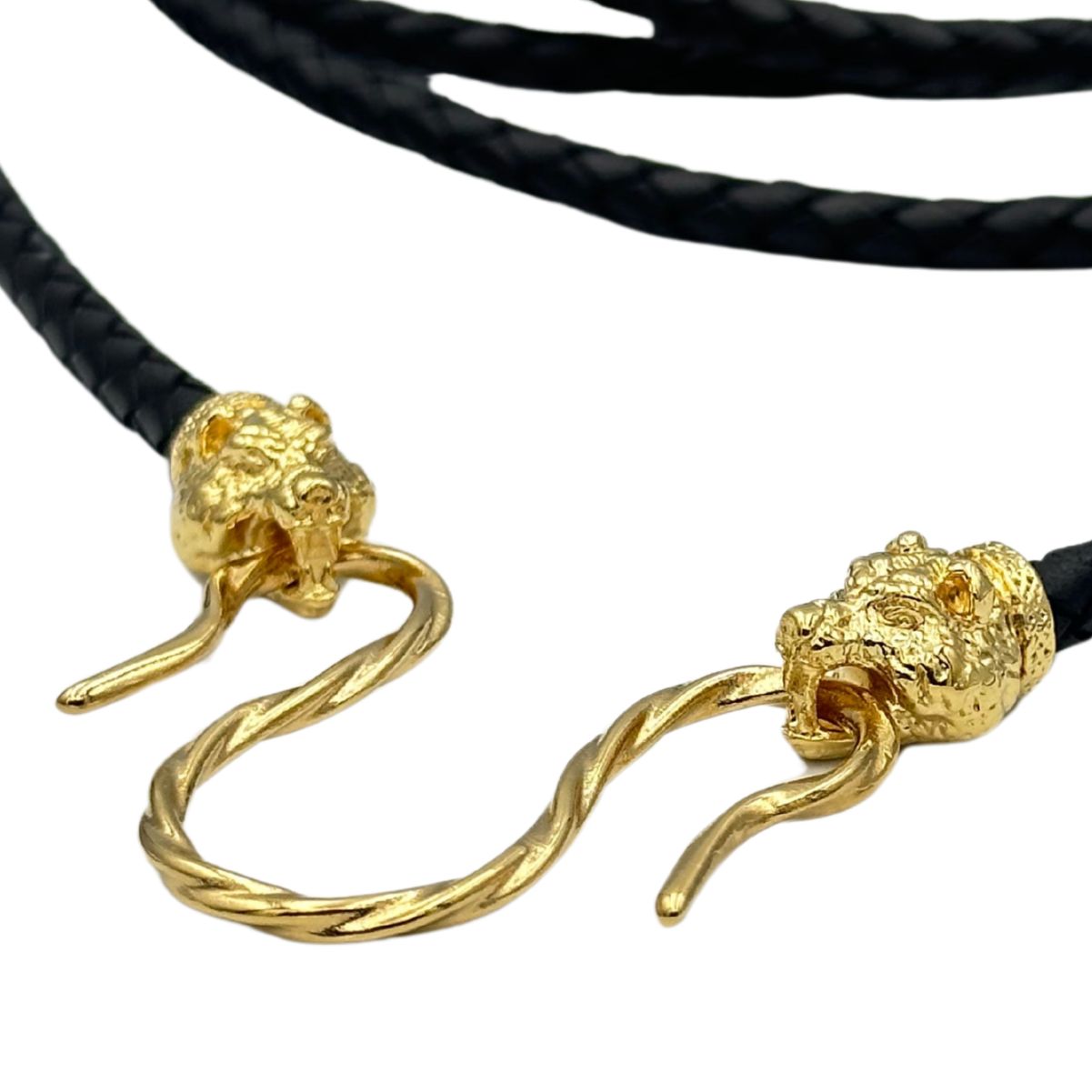 Шкіряне намисто «Ведмідь» з застібками