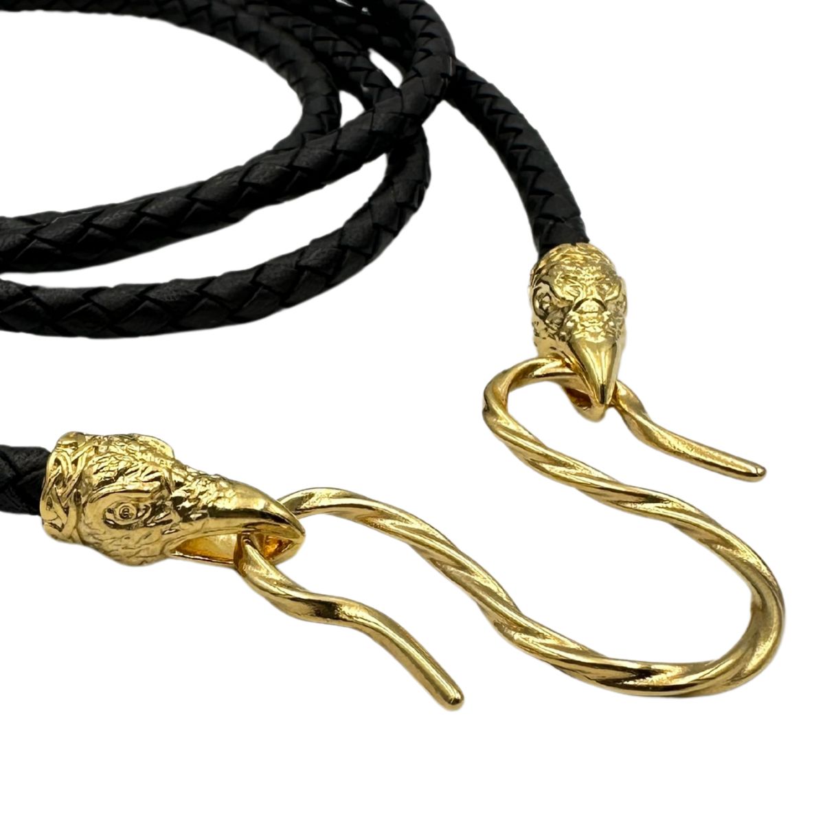 Шкіряне намисто Хугінн та Мунінн з застібками