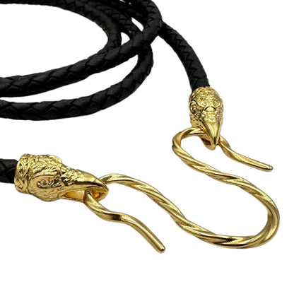 Шкіряне намисто Хугінн та Мунінн з застібками