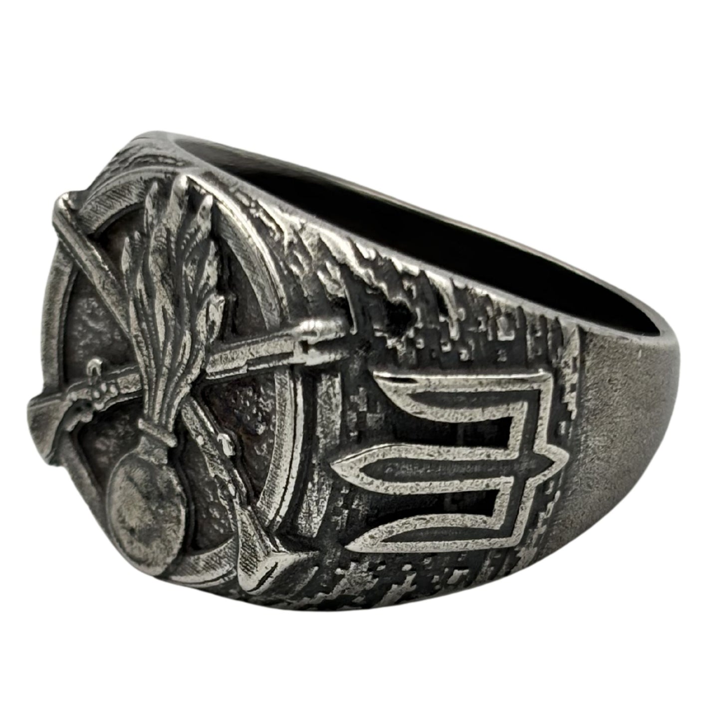 Перстень Механізовані війська України 16 мм Посріблення