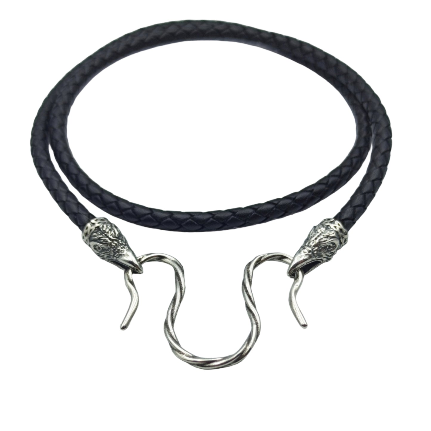 Шкіряне намисто Хугінн та Мунінн з застібками