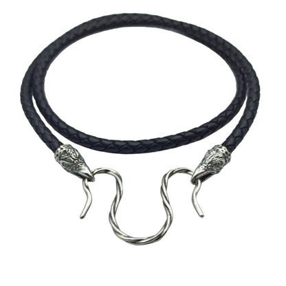 Шкіряне намисто Хугінн та Мунінн з застібками