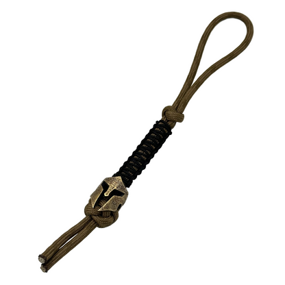 Темляк Спартанський шолом воїна з паракорду Хакі-чорний