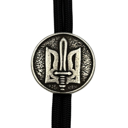 Тризуб ОУН намистина для паракорду з бронзи
