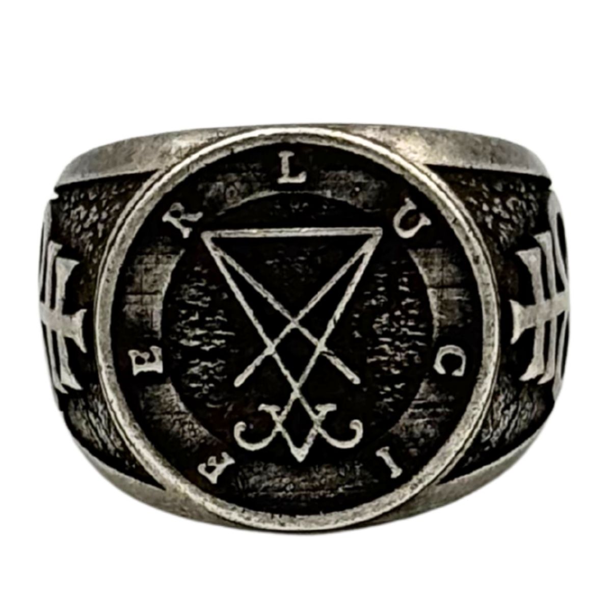 Перстень із Сигілою Люцифера 16 мм Посріблення