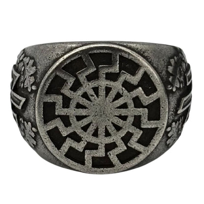 Перстень Чорне Сонце 16 мм Посріблення