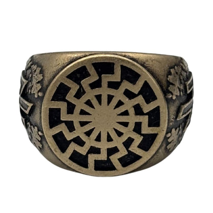Перстень Чорне Сонце 16 мм Бронза