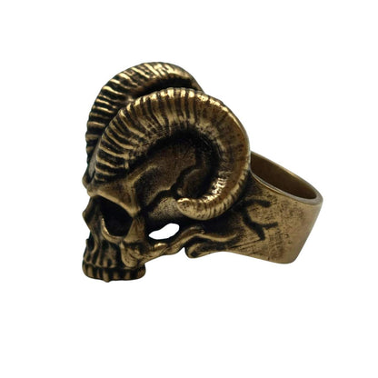 Бронзовий перстень з черепом демона   